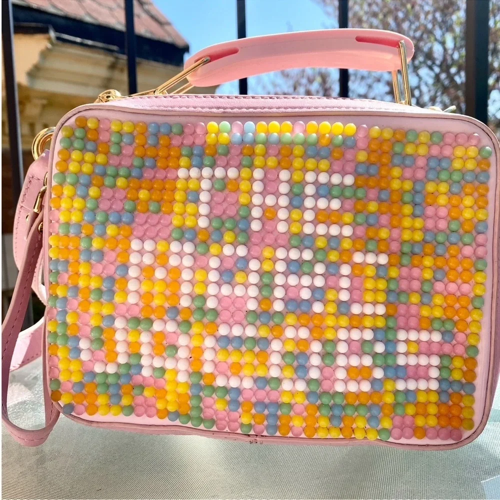 Marc Jacobs Jelly Bean Leather Box Crossbody Bag Pink